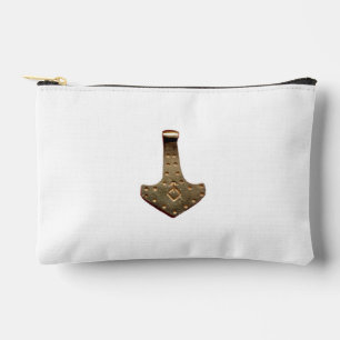 Gold Thor Hammer weißer Zubehörbeutel Tüte Zubehörtasche