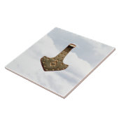 Gold Thor Hammer Wolken große Fliesen (Seite)