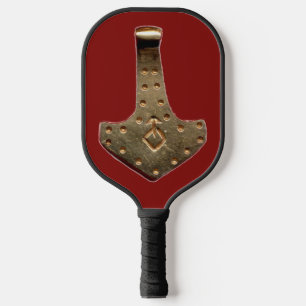 Gold Thor's Hammer Red Black Pickleball Paddel Pickleball Schläger