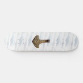 Gold Thor's Hammer Wolken Skateboard (Horizontal)