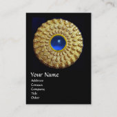 GOLD THRACIAN DISK MONOGRAM Blue Saphire Gem Visitenkarte (Rückseite)