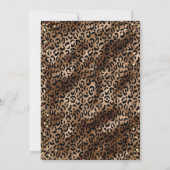 Gold Tiara, Dress Leopard Print Quinceañera Einladung (Rückseite)