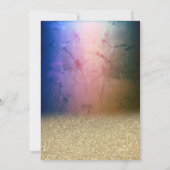 Gold Tiara Glitzer Bokeh Ombre Farbige Süße 16 Einladung (Rückseite)