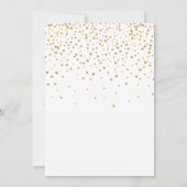 Gold Tiara Glitzer und Blumenquinceanera Einladung (Rückseite)