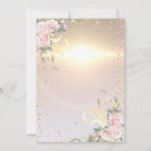 Gold Tiara Sweet Diamonds Blume 16 Party Einladung (Rückseite)