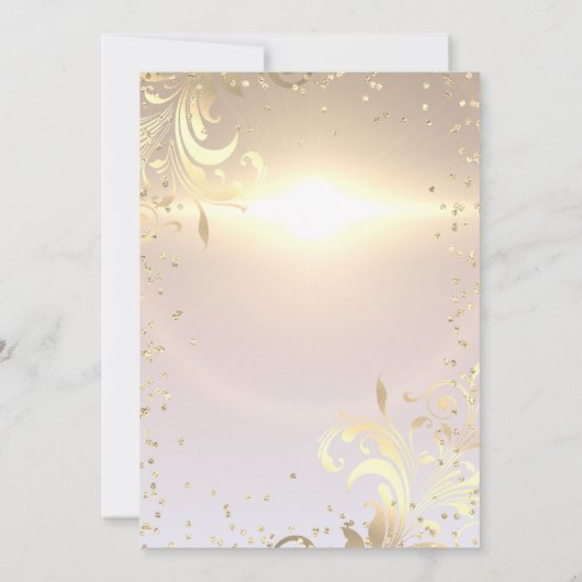 Gold Tiara Sweet Diamonds Savvy siebzehn Einladung (Rückseite)