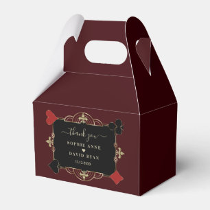Gold Tief Burgund Casino Vegas Hochzeit Geschenkschachtel