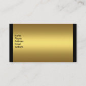 Gold-Tiertrick der Visitenkarte auf schwarz (Rückseite)