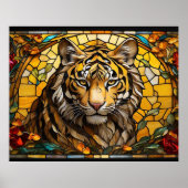 *~* Gold TIGER 5:4 AP68 Fantasy-Hartglas Poster (Vorne)