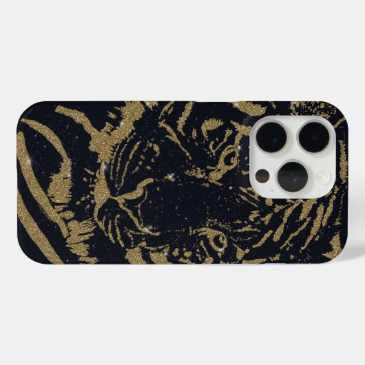 Gold Tiger Black Design Case-Mate iPhone Hülle (Rückseite (Horizontal))