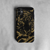 Gold Tiger Black Design iPhone Hülle