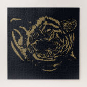 Gold Tiger Black Design Puzzle (Horizontal)