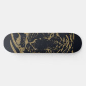 Gold Tiger Black Design Skateboard (Horizontal)