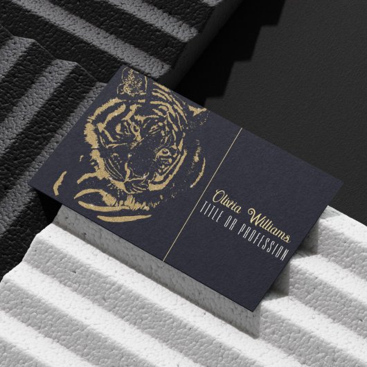 Gold Tiger Black Design Visitenkarte