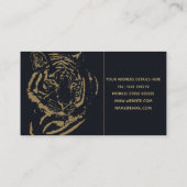 Gold Tiger Black Design Visitenkarte (Rückseite)