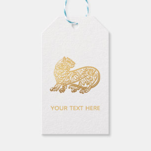 Gold Tiger Minimal Einfache Geschenktasten Geschenkanhänger