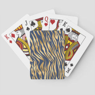Gold Tiger Muster Chic Stilvoll Spielkarten