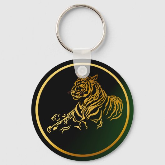Gold Tiger Schlüsselanhänger (Vorderseite)