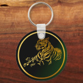 Gold Tiger Schlüsselanhänger (Vorderseite)