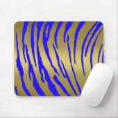 Gold Tiger Stripes Blue Mousepad (Mit Mouse)