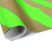 Gold Tiger Stripes Green Geschenkpapier (Rolleneckpunkt)