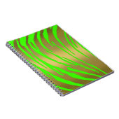 Gold Tiger Stripes Green Notizblock (Rechte Seite)