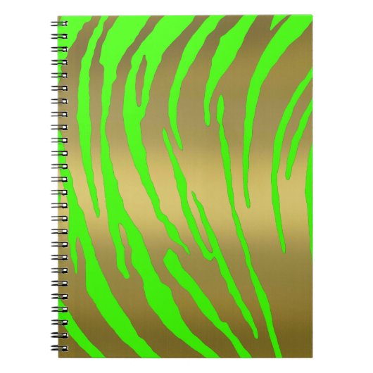 Gold Tiger Stripes Green Notizblock (Vorderseite)
