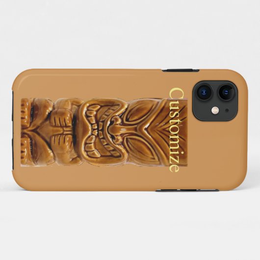 Gold Tiki Skulptur Thunder_Cove Case-Mate iPhone Hülle (Rückseite (Horizontal))