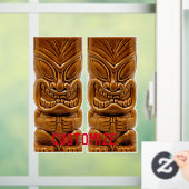 Gold Tiki Skulptur Thunder_Cove Fensteraufkleber (Zuhause)