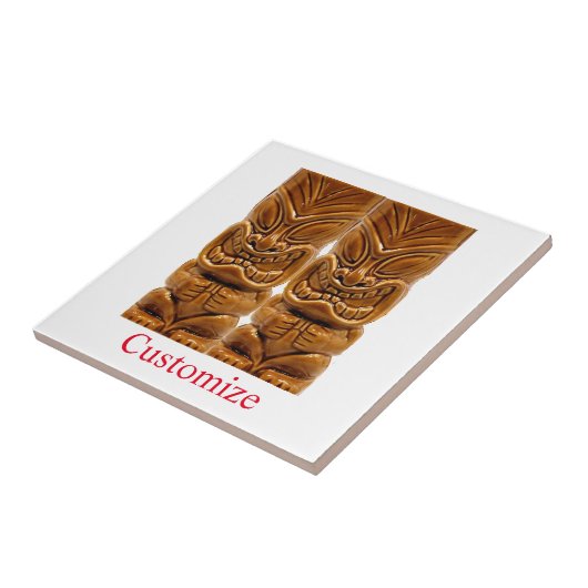 Gold Tiki Skulptur Thunder_Cove Fliese (Seite)