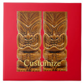 Gold Tiki Skulptur Thunder_Cove Fliese (Vorderseite)