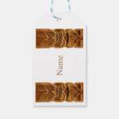 Gold Tiki Skulptur Thunder_Cove Geschenkanhänger (Rückseite)