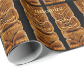 Gold Tiki Skulptur Thunder_Cove Geschenkpapier (Rolleneckpunkt)