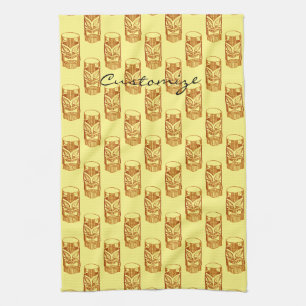 Gold Tiki Skulptur Thunder_Cove Geschirrtuch