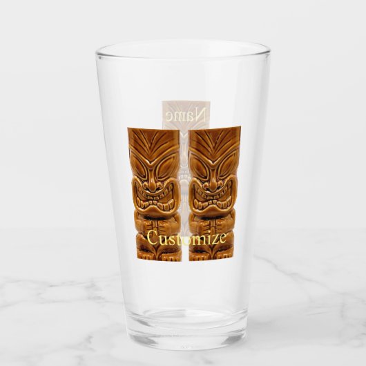 Gold Tiki Skulptur Thunder_Cove Glas (Vorderseite)