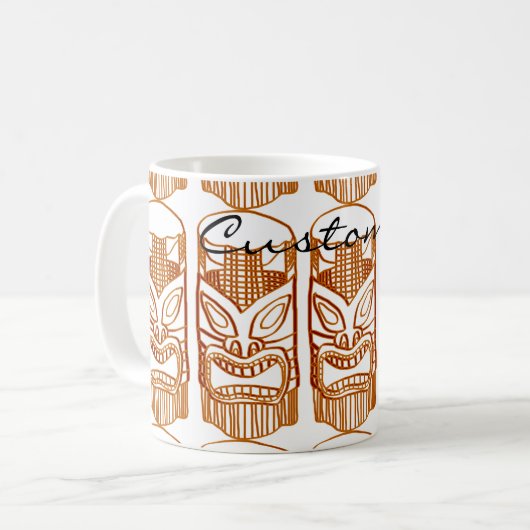 Gold Tiki Skulptur Thunder_Cove Kaffeetasse (Vorderseite Links)