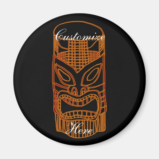 Gold Tiki Skulptur Thunder_Cove Magnet (Vorne)