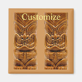 Gold Tiki Skulptur Thunder_Cove Magnet (Vorne)