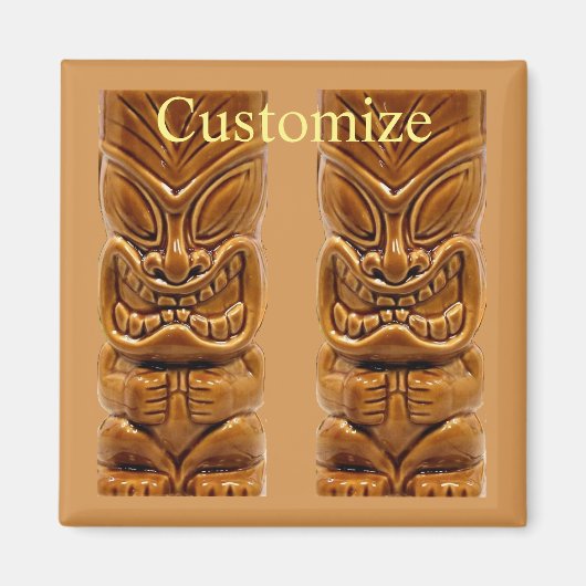 Gold Tiki Skulptur Thunder_Cove Magnet (Vorne)
