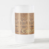 Gold Tiki Skulptur Thunder_Cove Mattglas Bierglas (Vorderseite Links)