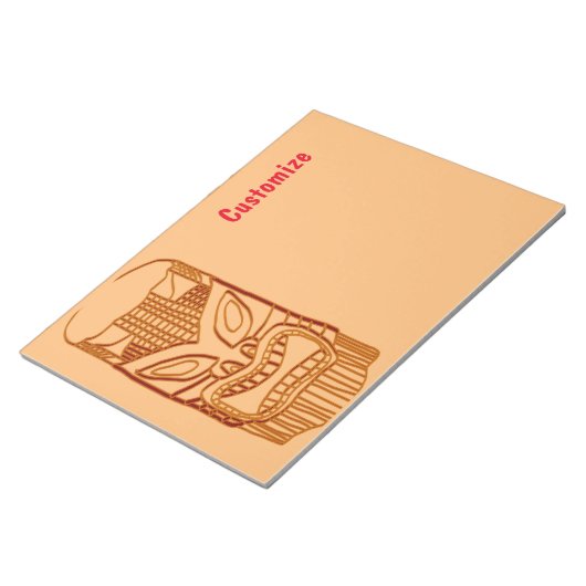 Gold Tiki Skulptur Thunder_Cove Notizblock (angewinkelt)