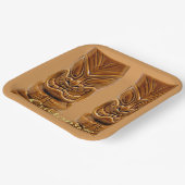 Gold Tiki Skulptur Thunder_Cove Pappteller (Gewinkelt)