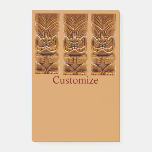 Gold Tiki Skulptur Thunder_Cove Post-it Klebezettel (Vorderseite)