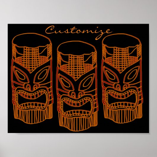Gold Tiki Skulptur Thunder_Cove Poster (Vorne)