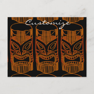 Gold Tiki Skulptur Thunder_Cove Postkarte