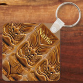 Gold Tiki Skulptur Thunder_Cove Schlüsselanhänger (Rückseite)