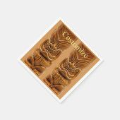 Gold Tiki Skulptur Thunder_Cove Serviette (Ecke)