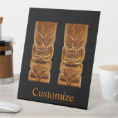 Gold Tiki Skulptur Thunder_Cove Sockelschild (In Situ)