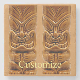 Gold Tiki Skulptur Thunder_Cove Steinuntersetzer