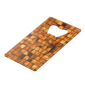 Gold Tiles Muster Geldbeutel Flaschenöffner (Rückseite Schrägansicht)